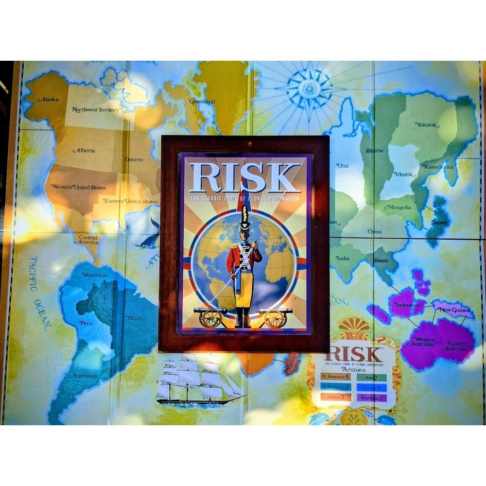 Risk Vintage Collection Board Game 2010 Wooden Book Edition COMPLETE Wood Armies
